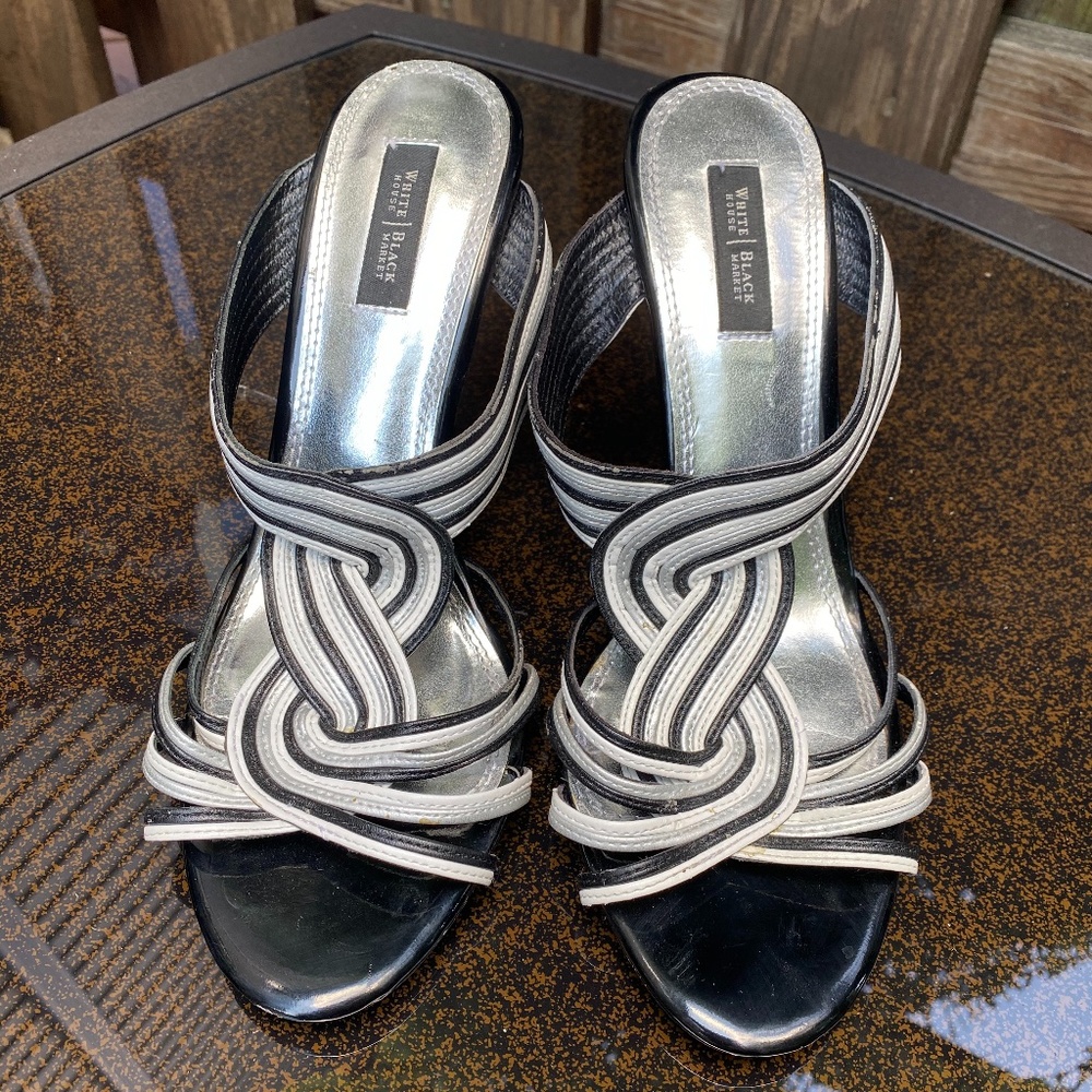 WHBM Slip on Open Toe Heel,  Size 9.5